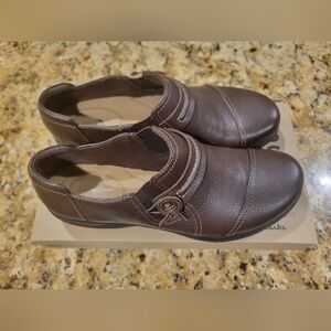 Clarks Cheyn Madi Dark Brown Leather Slip-On Shoe